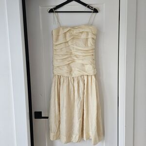 Zara Cream Strapless Dress